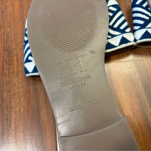 Haute Hippie Blue Aztec Embroidered Knit Slides NWOT - Picture 5 of 5